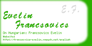 evelin francsovics business card